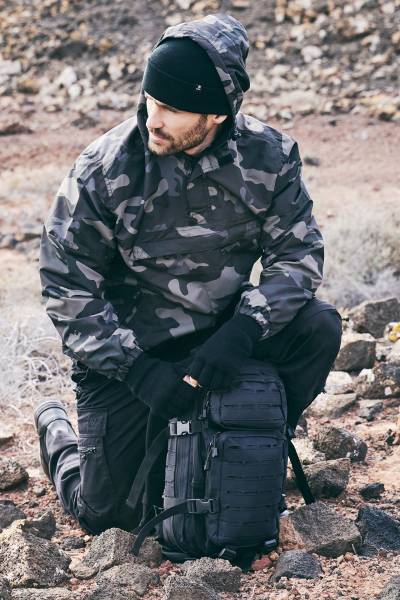 Kuprinė Molle US Combat Kuprinė Juoda Tactical Lasercut PATCH vidutinė