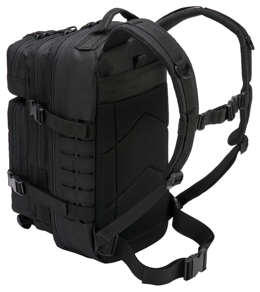 Kuprinė Molle US Combat Kuprinė Juoda Tactical Lasercut PATCH vidutinė