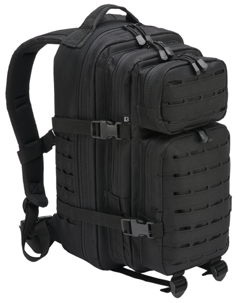 Kuprinė Molle US Combat Kuprinė Juoda Tactical Lasercut PATCH vidutinė