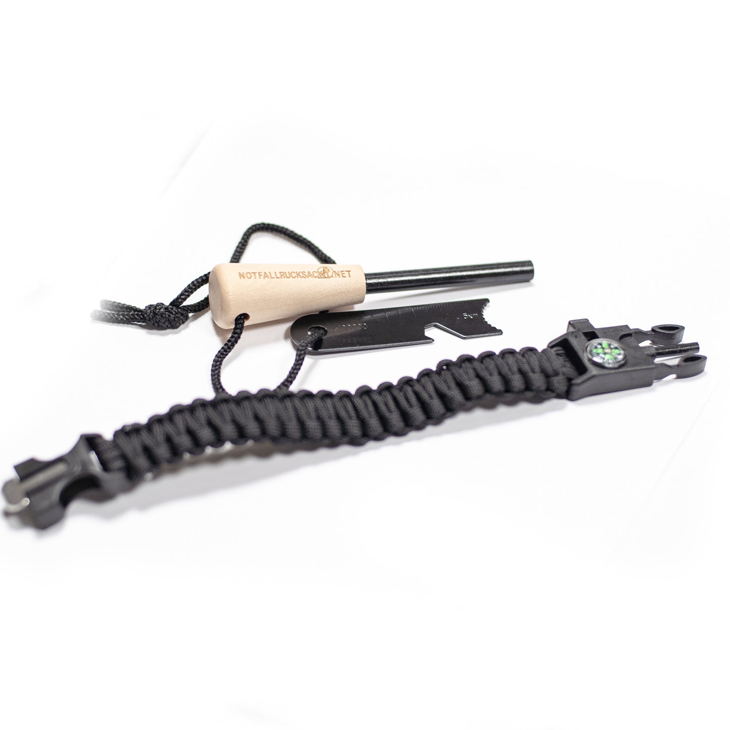 Premium firesteel - magnio strypas su avarine apyranke