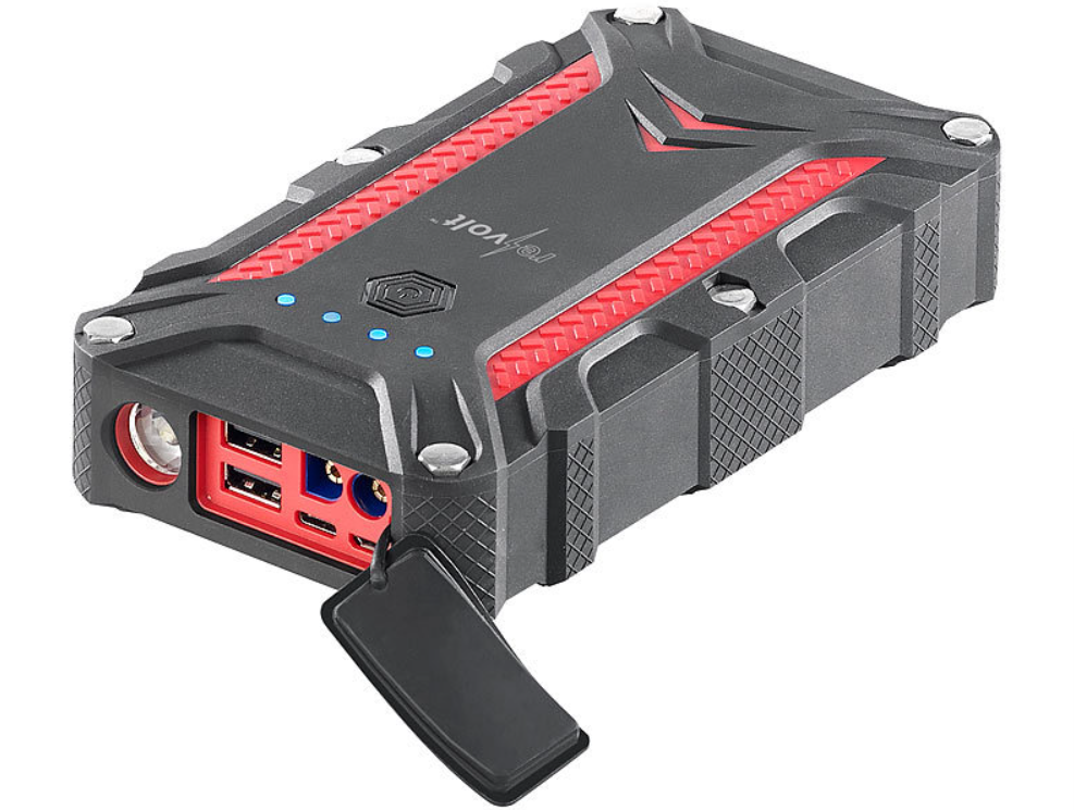 Ausverkauf: 2 in 1 : Powerbank und Kfz-Starthilfe - 12 Ah - 1.200 A - Powerstation - Notstrom - Notstarter - Autostarter - Autostarthilfe - Starthelfer - Notstarthelfer - Autostark - Notstromversorgung