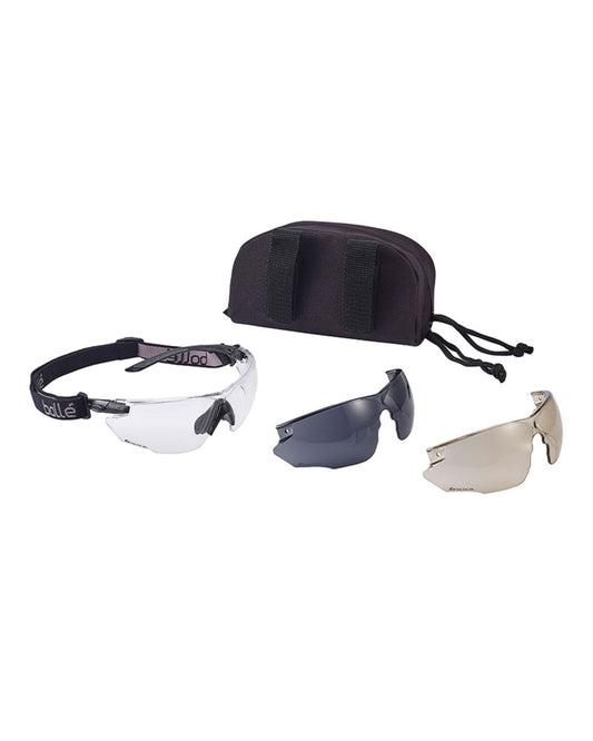 Ballistiniai akiniai Bollé® „Combat“ juodi – padengti platina
