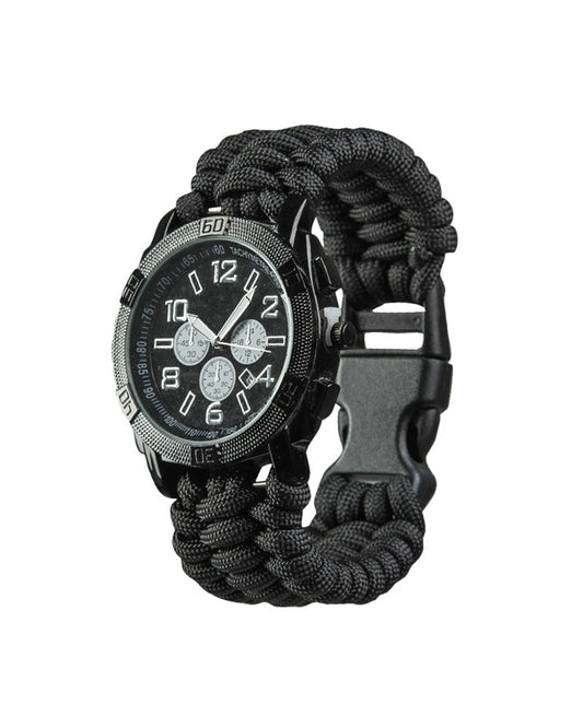 Armijos laikrodis „Paracord“ juodas