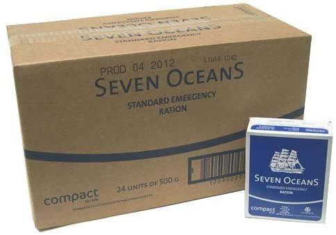 Skubios pagalbos maistas Septyni vandenynai, panašūs į BP-ER BPER Survival maisto pakuotė 24 x 500 g