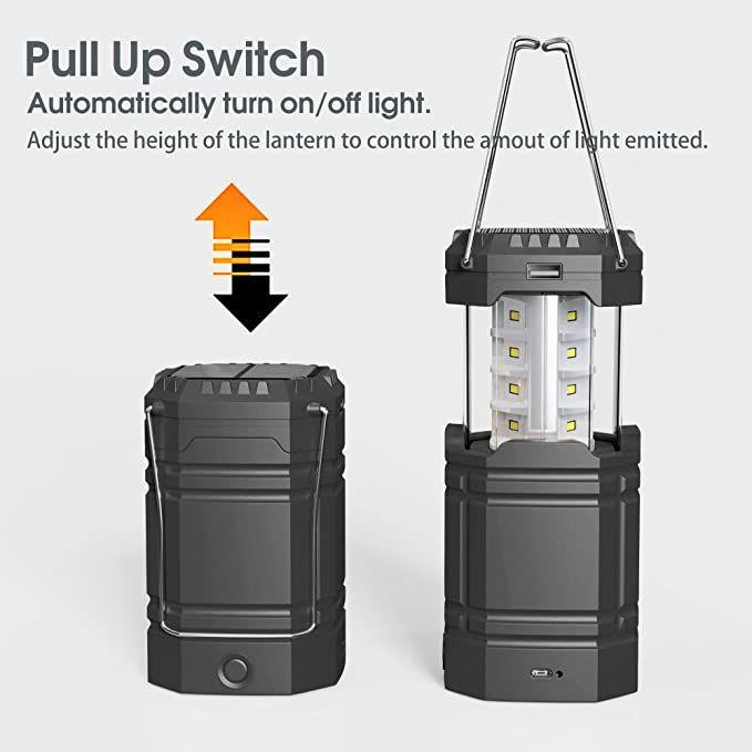 „Solar Camping“ rankinis švaistiklio žibintas, nešiojamas itin ryškus LED žibintuvėlis su įkraunama baterija