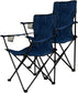 Nexos rinkinys iš 2 žvejybos kėdžių, žvejų kėdės, sulankstomos kėdės, stovyklavimo kėdės, sulankstomos kėdės su porankiais ir puodelių laikikliais, praktiškas, tvirtas, šviesiai mėlynas