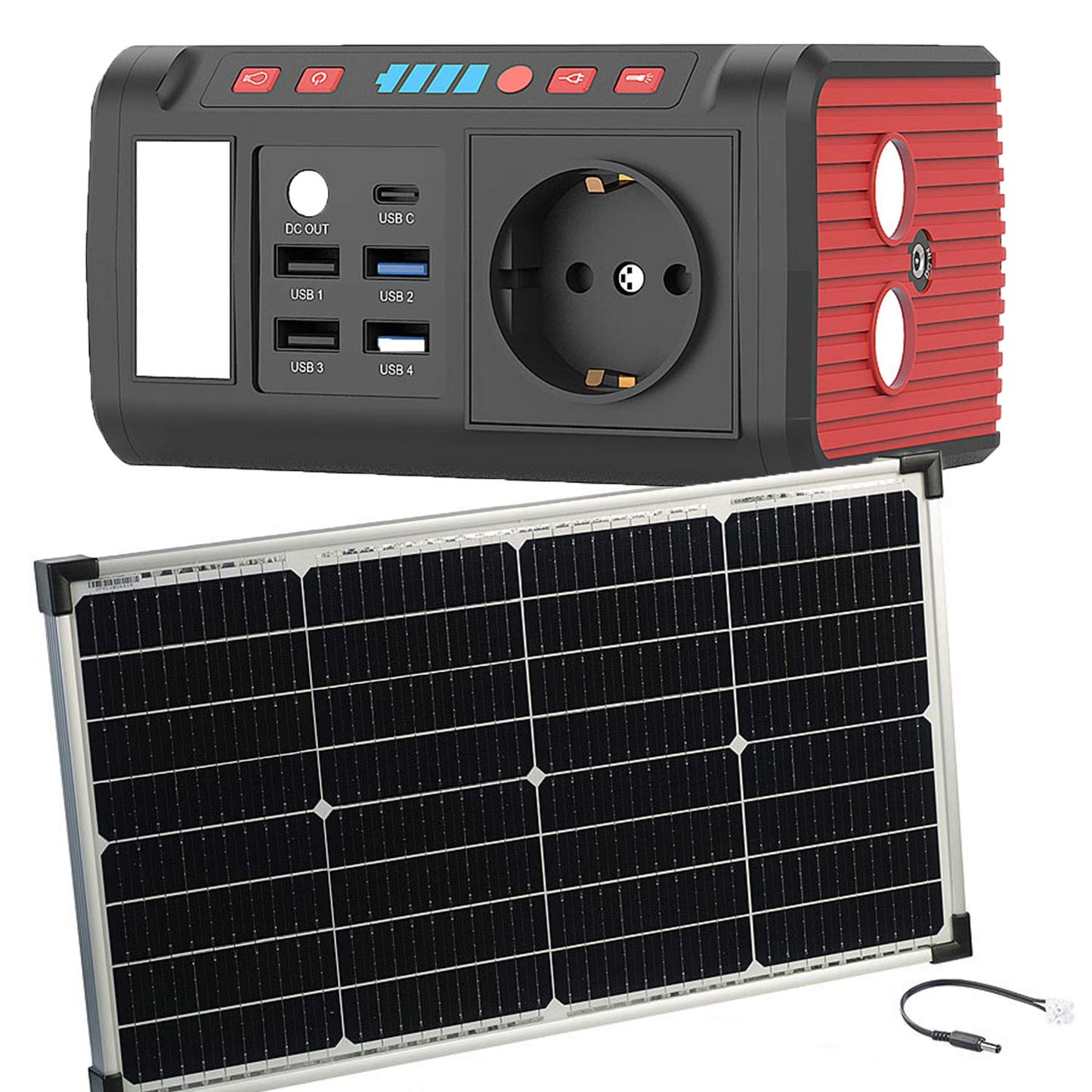Saulės baterija su maitinimo bloku nešiojamiesiems kompiuteriams ir kitiems įrenginiams Avarinis elektros generatorius Saulės energijos bankas